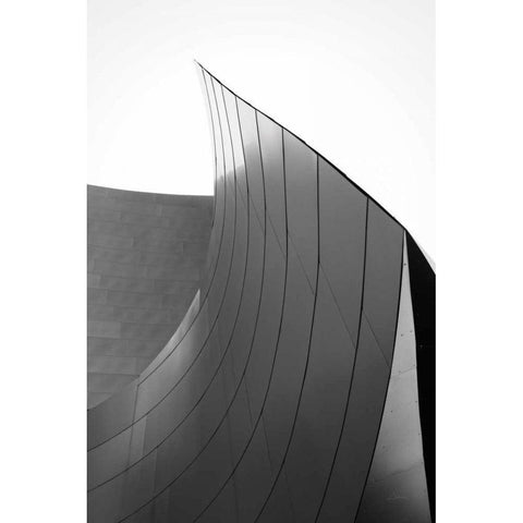 Skyscraper II BW Flipped White Modern Wood Framed Art Print by Aledanda