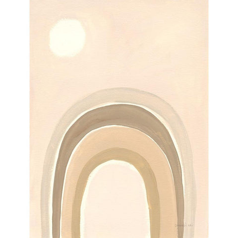 Pastel Arch I White Modern Wood Framed Art Print by Nai, Danhui