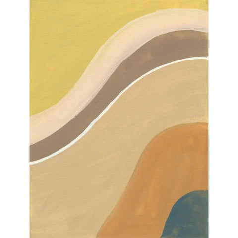 Flowing II Gold Ornate Wood Framed Art Print with Double Matting by Nai, Danhui