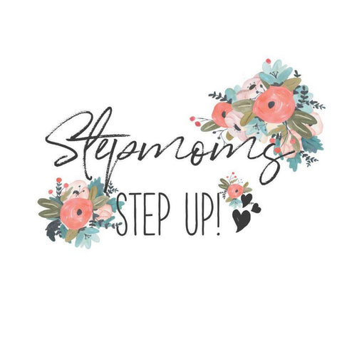 Harriet Floral Stepmom Inspiration II Black Ornate Wood Framed Art Print with Double Matting by Wild Apple Portfolio