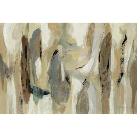 Fluidity Neutral White Modern Wood Framed Art Print by Vassileva, Silvia