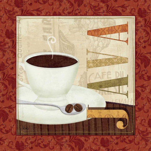 Coffee Cup I Gold Ornate Wood Framed Art Print with Double Matting by Charron, Veronique
