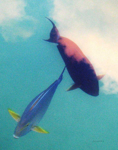 Sea Dreams Black Ornate Wood Framed Art Print with Double Matting by Goldstein, Ed