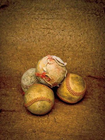 Game Ball Portraits Black Ornate Wood Framed Art Print with Double Matting by Goldstein, Ed