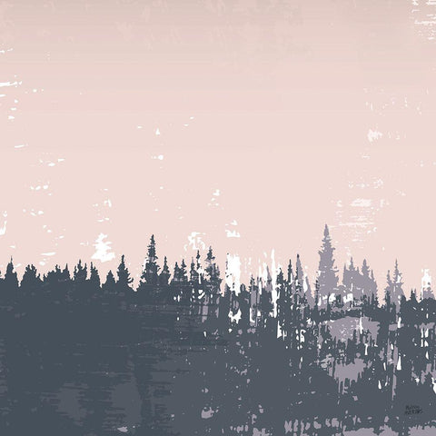 Evening Forest I Black Modern Wood Framed Art Print by Averinos, Melissa