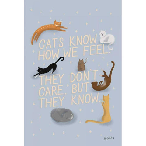 Ode to Cats White Modern Wood Framed Art Print by Thorns, Becky