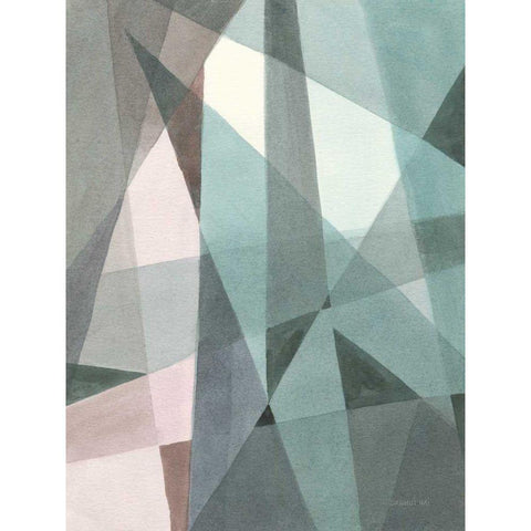 Light Angle I Black Modern Wood Framed Art Print with Double Matting by Nai, Danhui