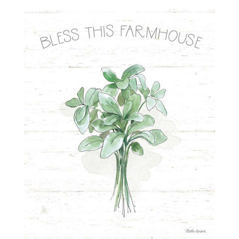 Farmhouse Cotton VI Sage Black Modern Wood Framed Art Print by Grove, Beth