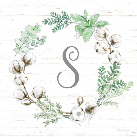 Farmhouse Cotton XI Sage White Modern Wood Framed Art Print by Grove, Beth