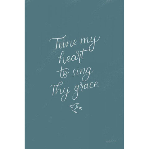 Sunday Hymn II Black Modern Wood Framed Art Print by Thorns, Becky