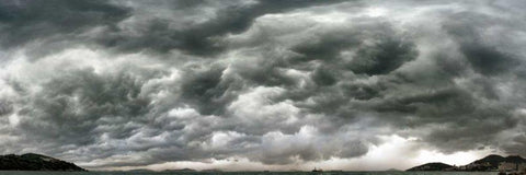 Clouds II Black Ornate Wood Framed Art Print with Double Matting by Eichman, Andre