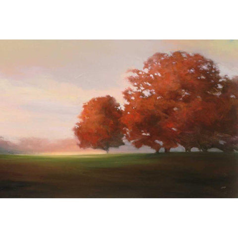 Autumn Glow White Modern Wood Framed Art Print by Purinton, Julia