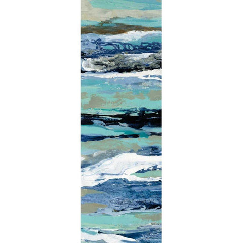 Coastal Sea Foam II Black Modern Wood Framed Art Print with Double Matting by Vassileva, Silvia