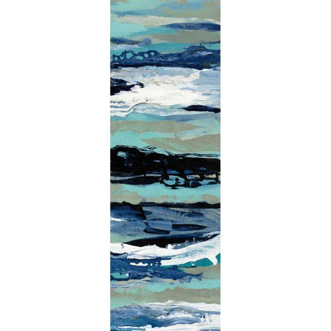 Coastal Sea Foam III Black Modern Wood Framed Art Print with Double Matting by Vassileva, Silvia