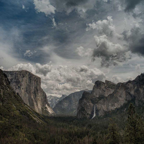 Scenic Landscape I White Modern Wood Framed Art Print with Double Matting by Eichman, Andre