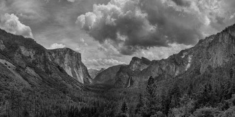 Scenic Landscape III BW Black Ornate Wood Framed Art Print with Double Matting by Eichman, Andre