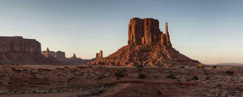 Scenic Landscape V White Modern Wood Framed Art Print with Double Matting by Eichman, Andre