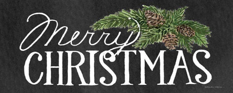 Holiday Saying II on Wood Whitewash Dark Black Ornate Wood Framed Art Print with Double Matting by McKenna, Kathleen Parr