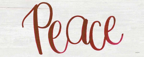 Peace White Modern Wood Framed Art Print with Double Matting by Jackson, Jenaya