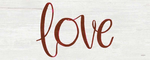 Love White Modern Wood Framed Art Print with Double Matting by Jackson, Jenaya