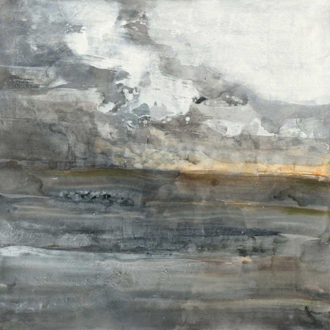 Thunder Road Black Modern Wood Framed Art Print with Double Matting by Hristova, Albena