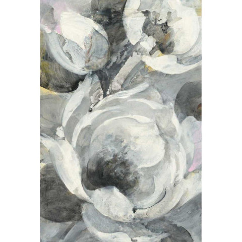 White Delight I Black Modern Wood Framed Art Print by Hristova, Albena