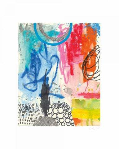 Color Storm I White Modern Wood Framed Art Print with Double Matting by Prahl, Courtney