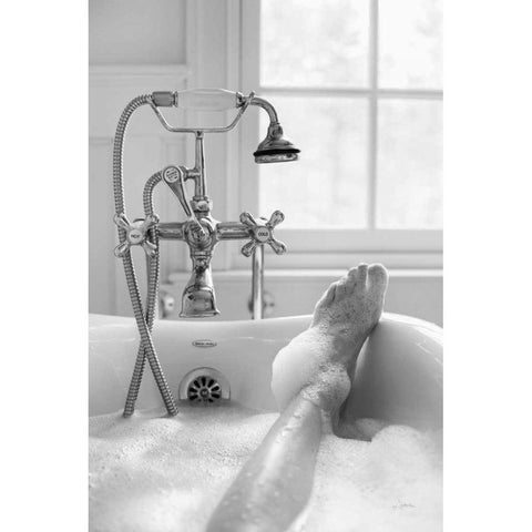 Bubble Bath II White Modern Wood Framed Art Print by Aledanda