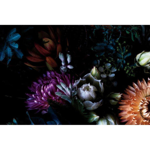 Paper Daisies and Blushing Brides Gold Ornate Wood Framed Art Print with Double Matting by Catterall, Elise