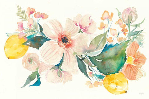 Citrus Summer II Black Ornate Wood Framed Art Print with Double Matting by Rice, Kristy