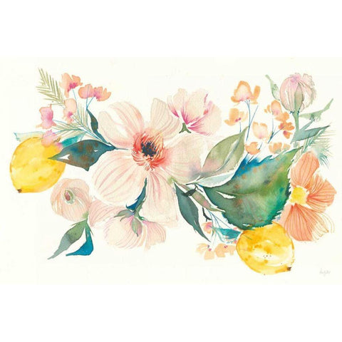 Citrus Summer II White Modern Wood Framed Art Print by Rice, Kristy