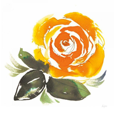Bold Roses II White Modern Wood Framed Art Print by Rice, Kristy