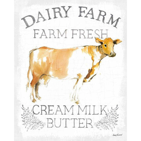 Dairy Farm enamel White Modern Wood Framed Art Print by Tillmon, Avery