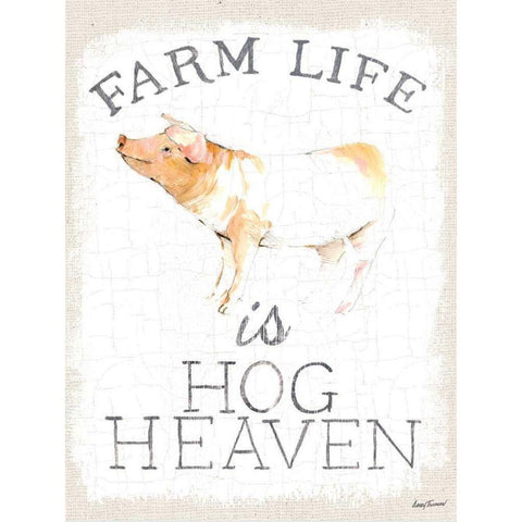 Farm Life burlap Black Modern Wood Framed Art Print with Double Matting by Tillmon, Avery