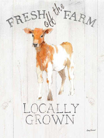 Fresh off the Farm wood White Modern Wood Framed Art Print with Double Matting by Tillmon, Avery