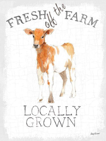 Fresh off the Farm enamel Black Ornate Wood Framed Art Print with Double Matting by Tillmon, Avery