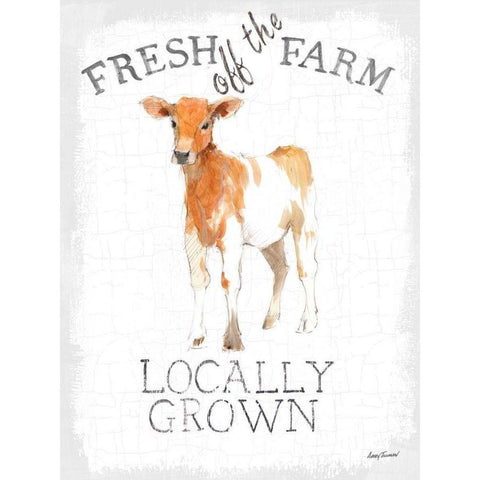 Fresh off the Farm enamel Gold Ornate Wood Framed Art Print with Double Matting by Tillmon, Avery