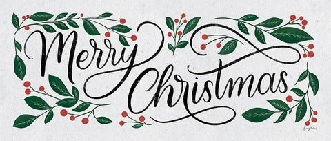 Christmas Sayings I Crop Black Ornate Wood Framed Art Print with Double Matting by Thorns, Becky