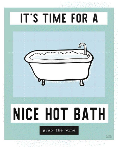 Hot Bath Black Ornate Wood Framed Art Print with Double Matting by Averinos, Melissa