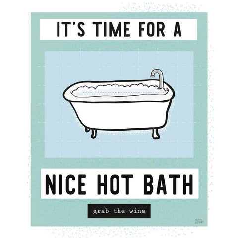 Hot Bath Black Modern Wood Framed Art Print by Averinos, Melissa