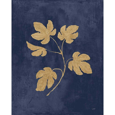 Botanical Study III Gold Navy White Modern Wood Framed Art Print by Purinton, Julia