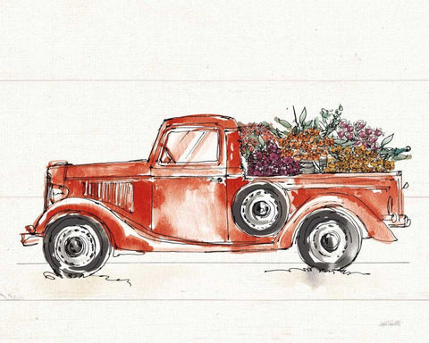 Modern Farmhouse VIII Red No Words White Modern Wood Framed Art Print with Double Matting by Tavoletti, Anne