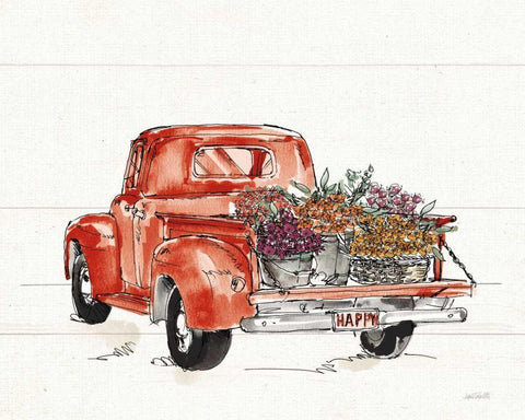 Modern Farmhouse IX Red No Words Black Ornate Wood Framed Art Print with Double Matting by Tavoletti, Anne