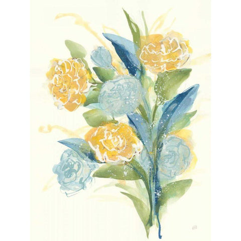 Sunshine Bouquet I Black Modern Wood Framed Art Print by Paschke, Chris