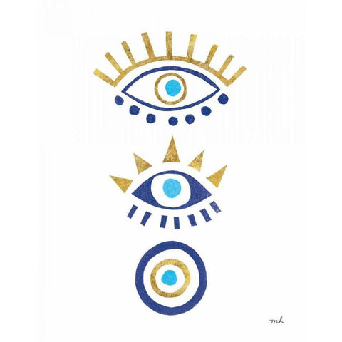 Evil Eye I White Modern Wood Framed Art Print by Hershey, Moira