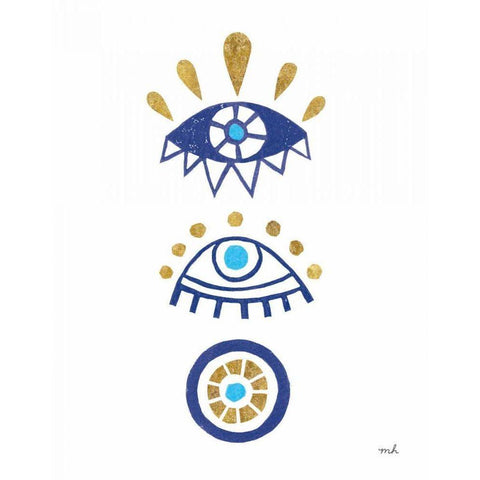 Evil Eye II White Modern Wood Framed Art Print by Hershey, Moira