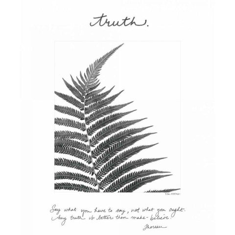 Truth Black Modern Wood Framed Art Print by Van Swearingen, Debra