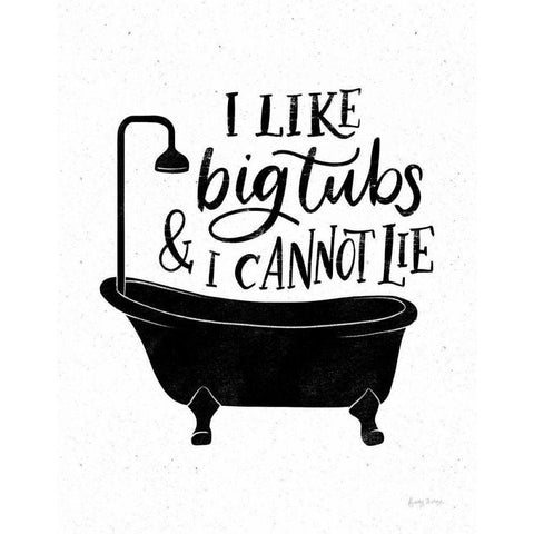 Bathroom Puns II Black White Modern Wood Framed Art Print by Thorns, Becky