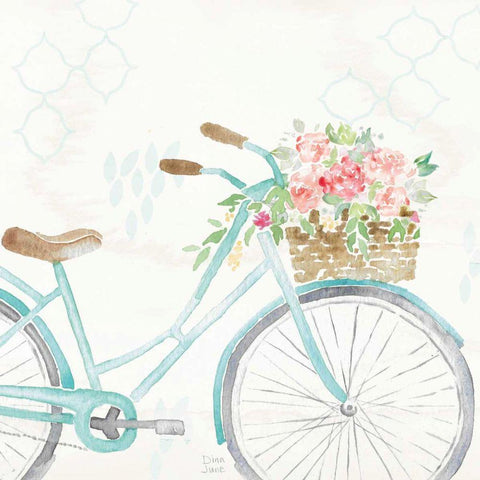 Summer Ride II Gold Ornate Wood Framed Art Print with Double Matting by June, Dina