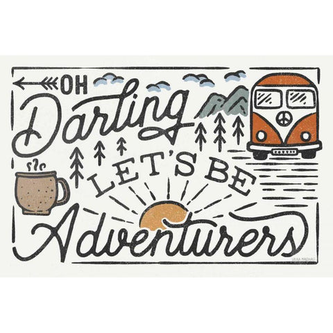 Adventurous I Black Modern Wood Framed Art Print with Double Matting by Marshall, Laura